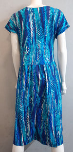 (L5) DAINTREE - BLUE - Split Back Day Dress