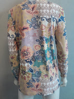 Penelope Long Sleeve X-Over Split Back Top