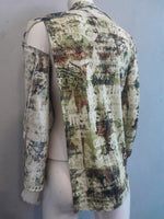 Les Halles X-Crossover Split Back Long Sleeve Top