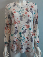 Manuka Long Sleeve X-Over Split Back Top