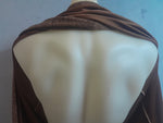 Men's Roll Collar Long Sleeve Top - Chestnut Marle