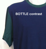 Sleep Tee - Short  Sleeves - NAVY with CONTRAST SLEEVES - Adaptive Fitz Clothing