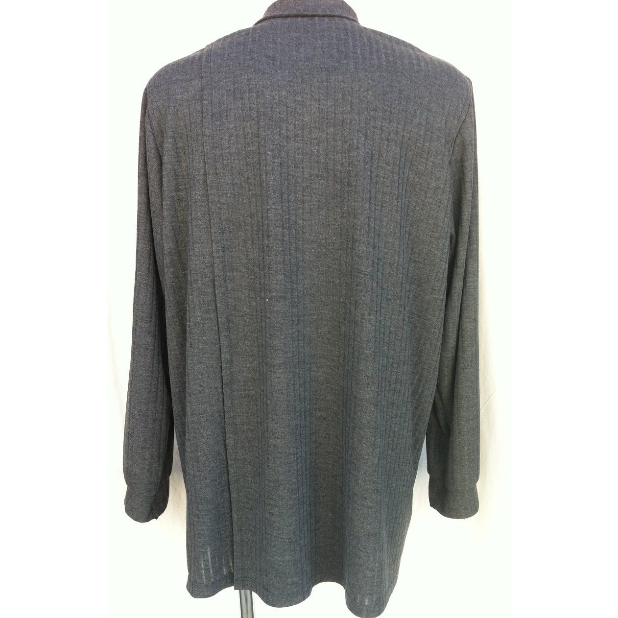 Men's Roll Collar Long Sleeve Top - CHARCOAL - Adaptive Fitz Clothing
