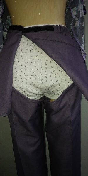 Ladies Open Back Pants - Butchers Weave - Adaptive Fitz Clothing