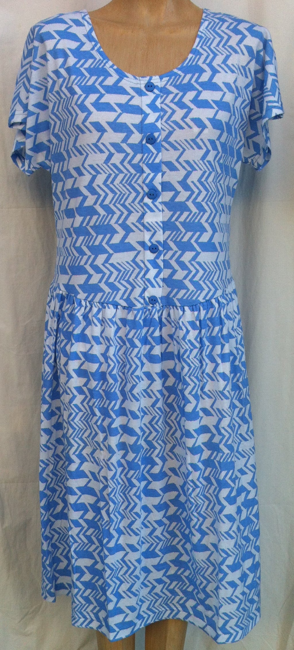 (L5) MANHATTAN - FRENCH BLUE - Split Back Day Dress - Adaptive Fitz Clothing